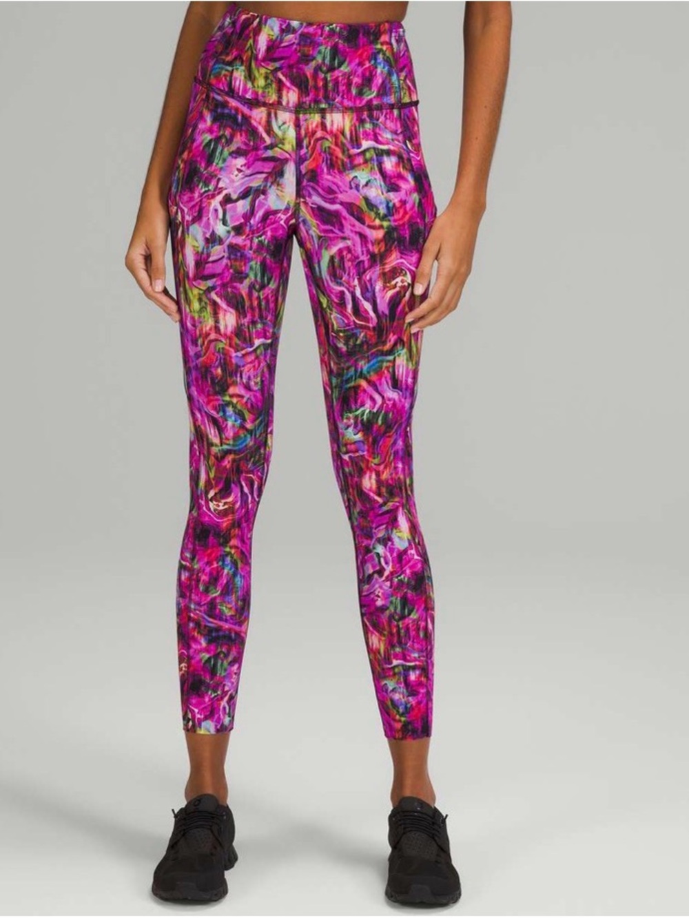 Lululemon Fast and Free High-Rise Tight 25" *Nulux Hyper Flow Pink Multi